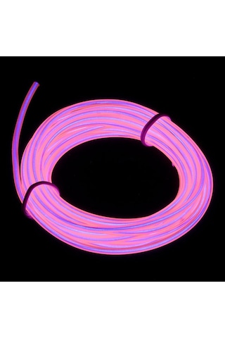 El Wire Neon İp Led - Pembe 3m