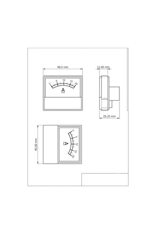 Ampermetre Analog 48x45 20a
