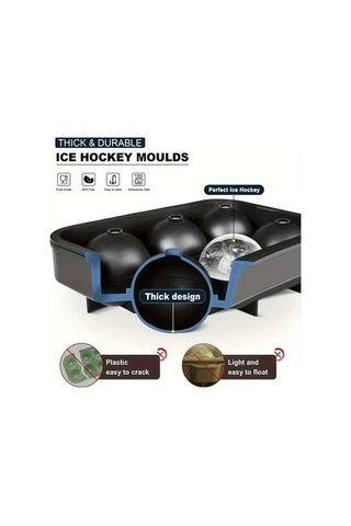 Didadodo 6 Bölme Siyah Silikon Küp Kalıp - Buz, Şeker Dıy 2'li Paket Siyah, Küçük Ve Pratik Siyah