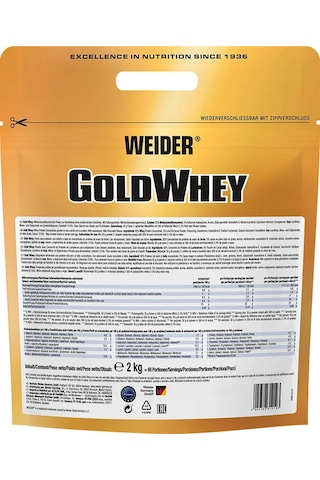 Weider Gold Whey Protein Low Sugar 2 Kg 66 Servis