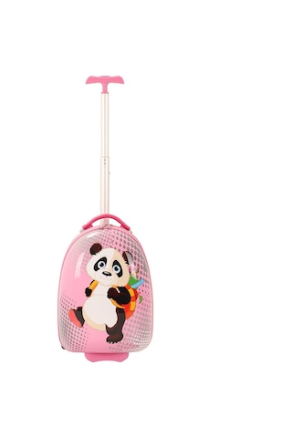 Mçs V308 Abs Çocuk Valiz-pembe-panda Baskı
