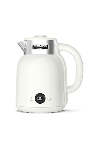 Xenon Smart Akıllı Kettle Paslanmaz Çelik Çift Katmanlı Wi-fi Mobil Uygulama İle Uzaktan Kontrol Edilebilen Otomatik Kapanma Hızlı Kaynatma Kaçak Akım Korumalı Su Isıtıcı 1.5 Lt Krem X7101