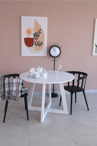 120 CM BEYAZ Yuvarlak Yemek Masası, Modern Mat BEYAZ MDF Yemek M 120 CM BEYAZ Yuvarlak Yemek Masası, Modern Mat BEYAZ MDF Yemek M