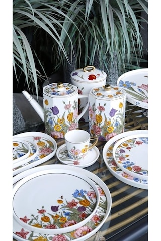 Lucky Art Olivia Bone 6'lı Servis Tabağı 21 Cm