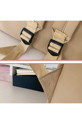 Novahub Sevimli Öğrenciler Ergonomik Büyük Kapasiteli Çok Yönlü Beyaz Sırt Çantası Beyaz