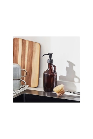 Ikea Sıvı Sabunluk, 380 Ml, 21 Cm Yükseklik, Cam, Kahverengi
