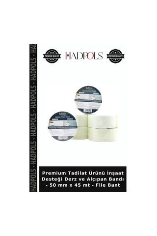 Premium Tadilat Ürünü İnşaat Desteği Derz Ve Alçıpan Bandı - 50 Mm X 45 Mt - File Bant