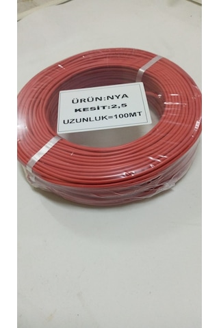 2.5 Mm 100 Metre Kırmızı Nya Kablo 1
