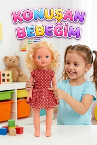 Alya Türkçe Konuşan Etkileşimli Eğitici Oyuncak Bebek 40 Cm Kafası Ve Kolları Et Bebek 41291199