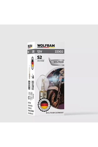 Wolfram 12v Halogen Lamba S2 35, 35w Ba20d Motorcycle 1 Adet 179210229
