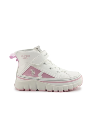 U.s. Polo Assn. Keltes Jr 5pr Beyaz Kız Çocuk High Sneaker 000000000102027889 Beyaz-Pembe