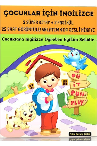 Çocuklar İçin İngilizce Eğitim Seti 3 Kitap + 15 Saat Anlatım