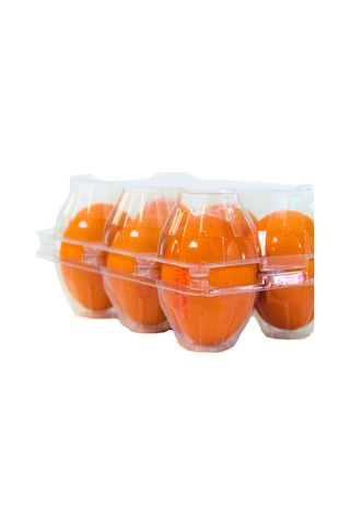 Plastik Yumurta Viyolü Şeffaf 6Lı 100 Adet