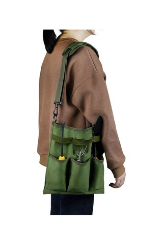 Suofeng Bahçe Aletleri Taşıma Çantası - Geniş İç Hacimli, 3 Harici Cep, Omuz Askılı Pratik Depolama Çözümü