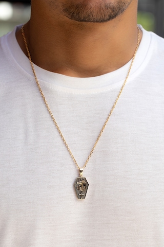 14 Ayar Altın Antik Mısır Mitolojisi Erkek Kolyesi