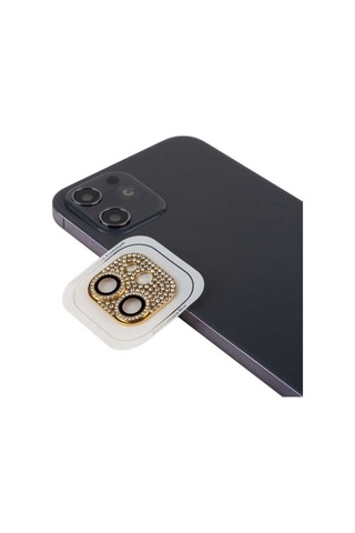 Apple Uyumlu iPhone 12 Mini Zore Cl-08 Kamera Lens Koruyucu Gold