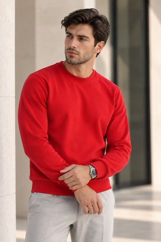 Polo State Erkek 2 Li Set Bisiklet Yaka Basic Sweatshirt Kırmızı & Lacivert