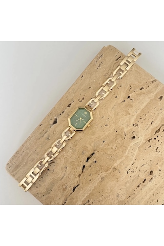 Savior Collection Luna Gold Yeşil Saat