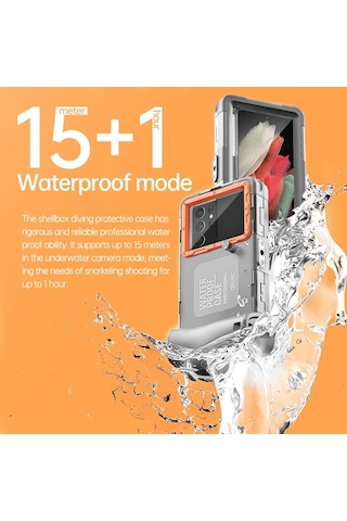 4.7-6.9 '', 50ft/15m İphone 14 13 12 11 Arası Akıllı Telefonlar İçin Evrensel Dalış Telefon Kasası Çok Renkli