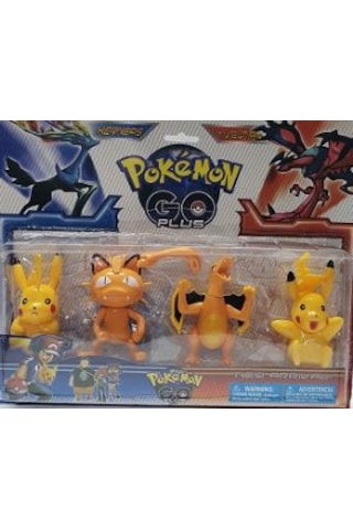 Pokemon Go Plus Pikachu 4 Lü Büyük Set süpriz