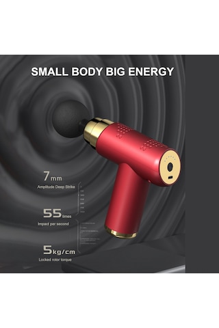 Xindoker Kas Geliştirici Masaj Aleti - 6 Hızlı Titreşimli, 4 Değiştirilebilir Uç, 1200mah Pil Ve Usb-c Şarj Kablosu Şarj Aleti Yok - Kırmızı Kırmızı