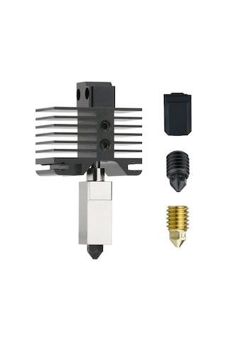 Fortunelane Bambu Lab X1/p1p 3d Yazıcı İçin Geliştirilmiş Sert Çelik Ekstruder Seti - 300 C Isı Dayanımı, Silikon Kılıf Ve 2 Nozz