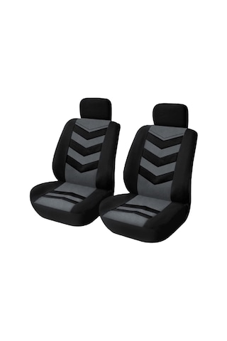 Wezone Ön Koltuk Kılıfı 4'lü Set Siyah-gri: Yeni Tasarım Omuz Desteği, Nefesli, Kolay Kurulum - Araba, Kamyonet, Suv Uyumlu