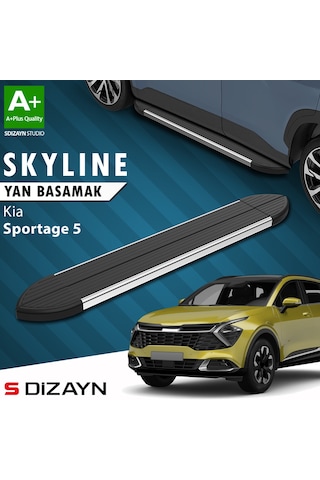 S-dizayn Kia Sportage 5 Skyline Krom Yan Basamak 173 Cm 2021 Üzeri A+ Kalite
