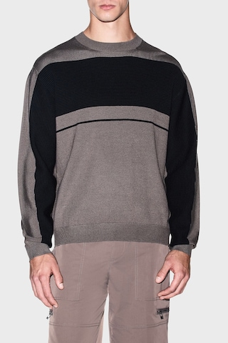 Armani Exchange Yün Karışımlı Regular Fit Yuvarlak Yaka Kazak Erkek Kazak Xm002730 Af14007 M6029 Kahve-siyah