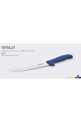 Et Doğrama Bıçağı 21 Cm Kasap Fibrox Kaymaz Saplı Hulusi - Drita Bıçak 25mm X 210mm X 2.5mm 10154.21 Turuncu Renk