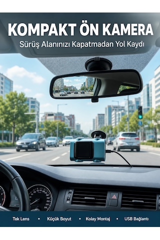 Kompakt Dash Kamera Usb Şarj Tf Kart Destekli Yeni Nesil 1