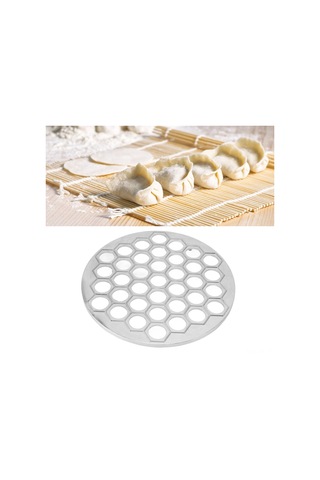 Shineyee Alüminyum Alyaş 37 Delikli Pelmeni Makinası - Kolay Kullanım, Temizlenebilirlik Ve Uzun Ömürlü Manti/köfte Kalıbı Gümüş