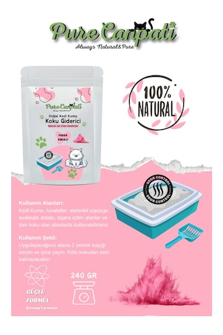 Purecanpati Kedi Kumu Koku Giderici Pudra Kokulu 240 Gr