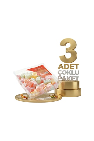 Abdurahman Tatlıcı Meyveli Çifte Kavrulmuş Lokum 3x150 Gr