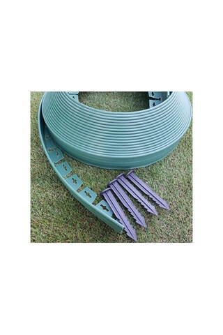 Ekoplast Yeşil Çim Ayırıcı Sınırlayıcı, 25 Metre, Sabitleme Kazığı 50 Adet Hediye