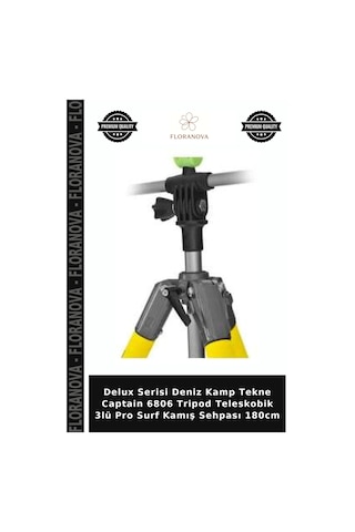 Delux Serisi Deniz Kamp Tekne Captain 6806 Tripod Teleskobik 3lü Pro Surf Kamış Sehpası 180cm Standart Delux Serisi Deniz Kamp Tekne Captain 6806 Tripod Teleskobik 3lü Pro Surf Kamış Sehpası 180cm Standart