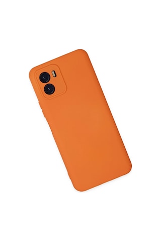 Uryport Vivo Y15s Kılıf Nano İçi Kadife Silikon - Turuncu