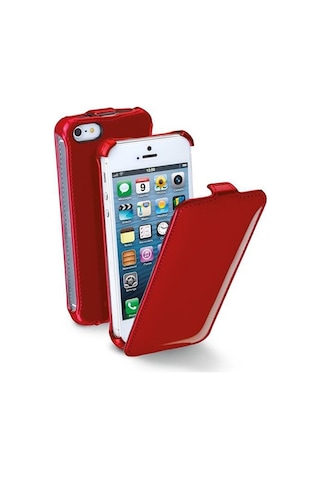 Cellular Line Apple Uyumlu iPhone Se/5s/5 İle Flap Glossy Mıknatıssız Kılıf Bordo Flapglossıphone5bx Out