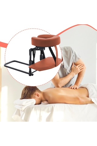 Merıglare Ev Masaj Seti Yüz Yastık Kafalık, Ayarlanabilir Eğimli Yatak İçin Ergonomik Masaj Kafalık, Ameliyat Sonrası Bakım Ve Spa İçin Pu Süngerden Yapılmış, Kırmızı Kahverengi