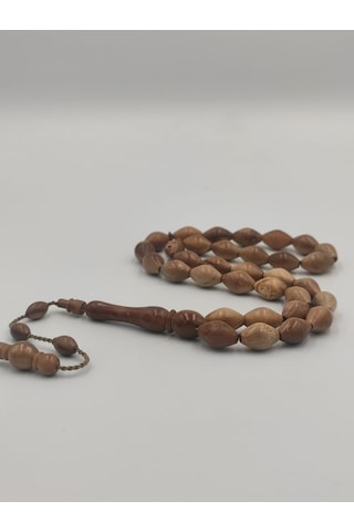 Usta İşcilikli Kuka Tesbih 7 11 Mm Arpa Kesim Takımlı Sistemli Püskül Açık Kahverengi