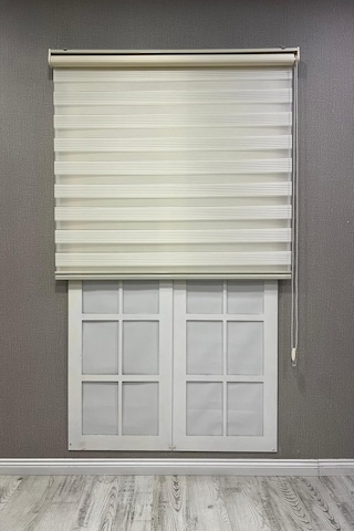 Zebra Stor Perde Dar Plise Güneşlik Perde, Krem, 60 X 200 Diğer