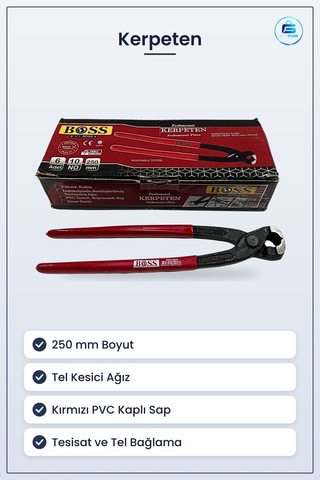 Kerpeten No 250 Mm Manuel Hırdavat Pense Tel Kesici Ev Tesisat De