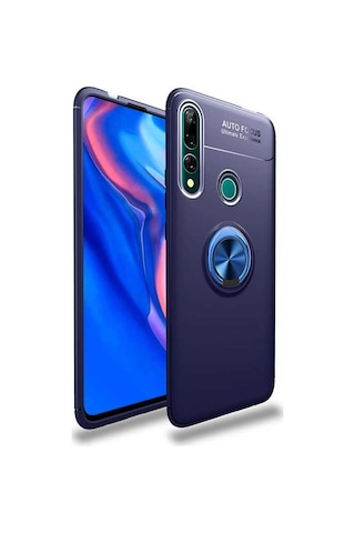 Huawei Y9 Prime 2019 Kilif Yüzüklü Tam Korumali Silikon Kapak 418885552