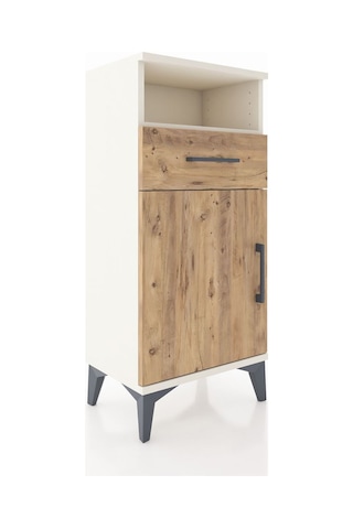 Arges Komodin 2 Raflı Tek Çekmeceli Tek Kapaklı 44x30x96 Aytaşı-çam Aytası