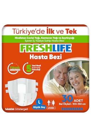 Freshlife Yetişkin Hasta Bezi L 30'lu