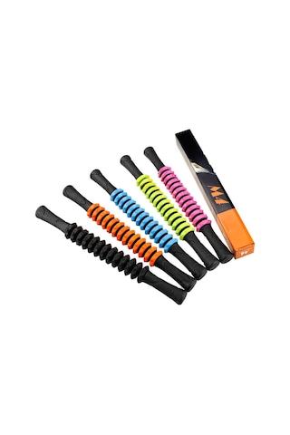 Skycity M4 Mavi Fıtness Kas Gevşetici: Dişli Dizaynlı Derin Dokulara Masaj, Spor Ve Yoga İçin Taşınabilir Fasilite Çubuğu Çok Renkli