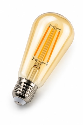 Rbr St64 Led Filament Armut Ampul E27 8w 2500k Amber Rustik 3'lü Avantaj Paketi 3'Lü Paket