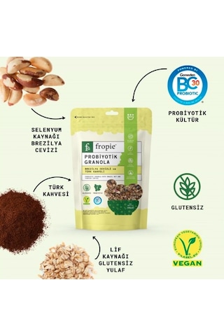 Fropie Probiyotik Granola - Brezilya Cevizi & Kahve 200 G