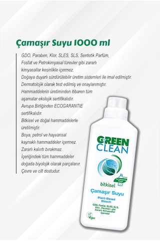 7 Al 6 Öde Green Clean Bitkisel Çamaşır Suyu 1000 Ml Ve Rosie Hediye 7'li Set