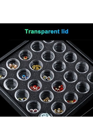 Geeksen 25 Bölmeli Tırnak Takı Saklama Kutusu - Çok Amaçlı Mücevher Organizatörü